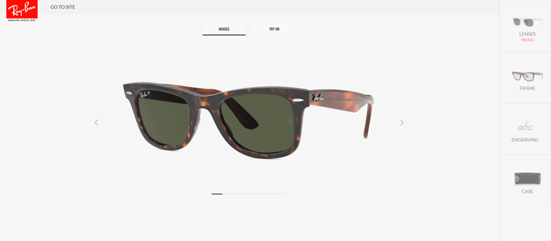 Rayban configurator example